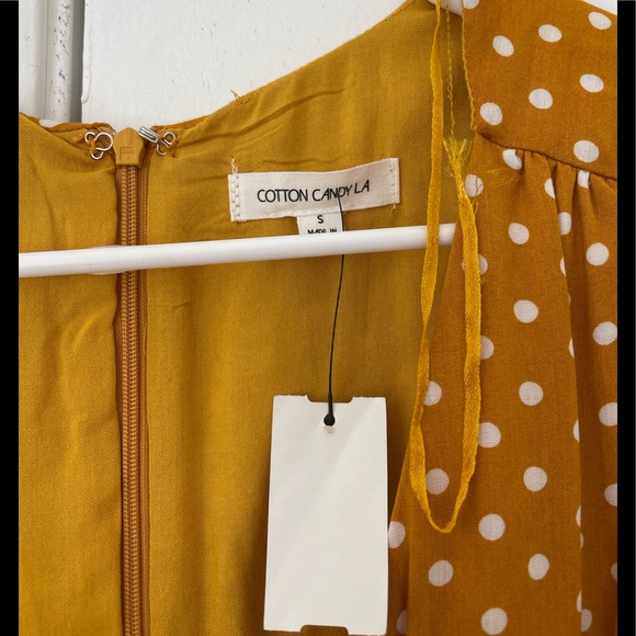 Yellow Polka Dot Romper - Picture 2 of 5